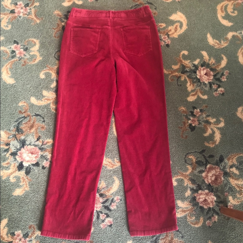 Appleseed's Vibrant Red Corduroy Trousers Pants Size 6 - Picture 2 of 3